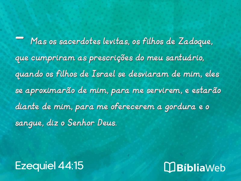 Ezequiel 44:15 em imagem para compartilhar