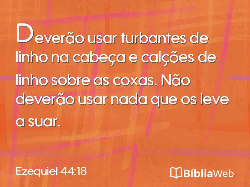 Ezequiel 44:18 em imagem para compartilhar