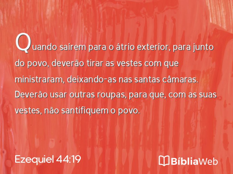 Ezequiel 44:19 em imagem para compartilhar