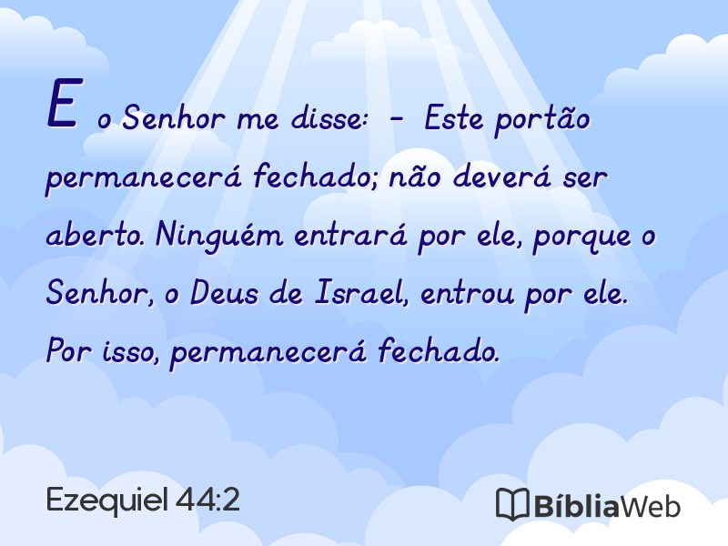 Ezequiel 44:2 em imagem para compartilhar