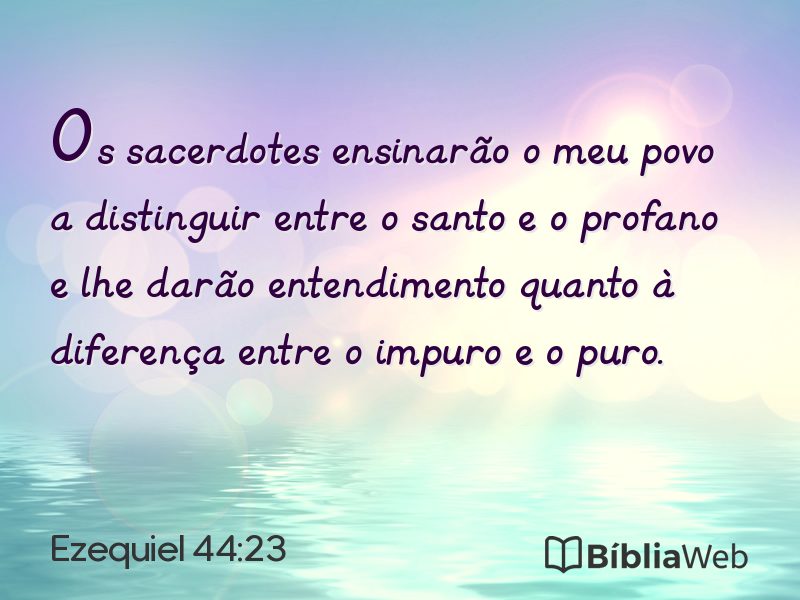 Ezequiel 44:23 em imagem para compartilhar