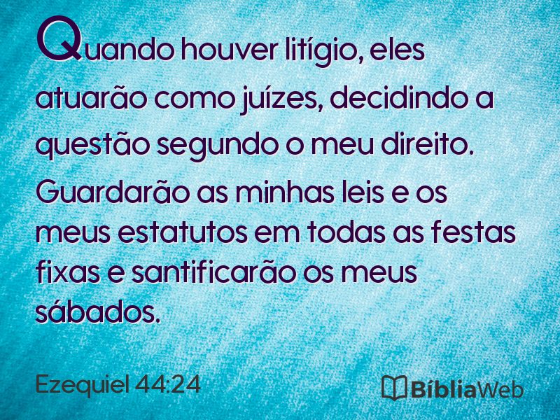 Ezequiel 44:24 em imagem para compartilhar