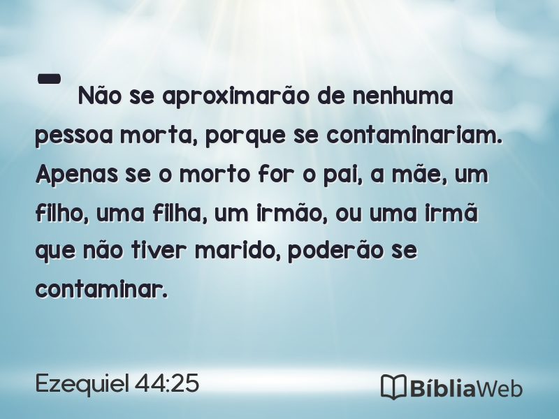 Ezequiel 44:25 em imagem para compartilhar