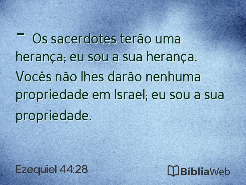 Ezequiel 44:28 em imagem para compartilhar