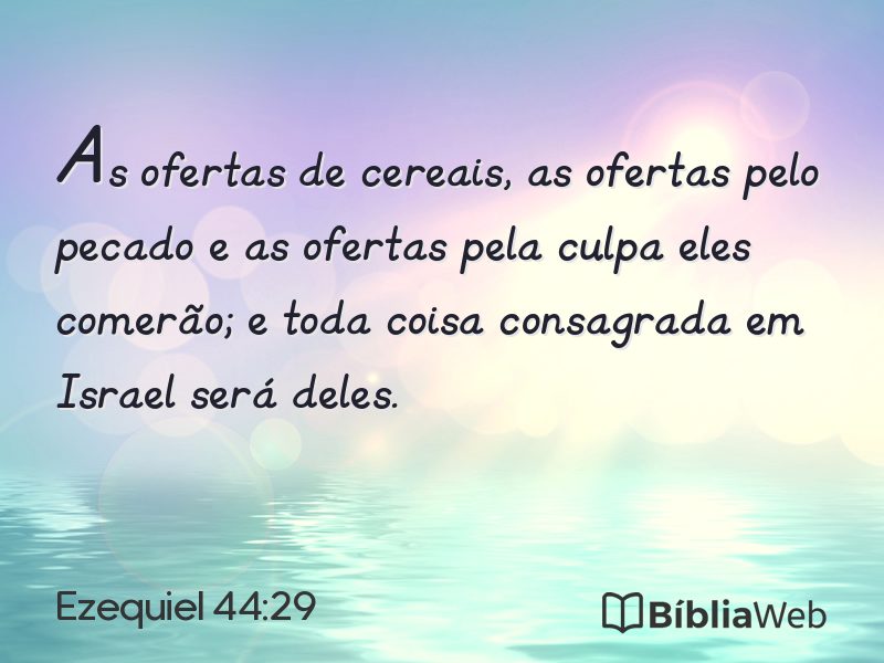 Ezequiel 44:29 em imagem para compartilhar