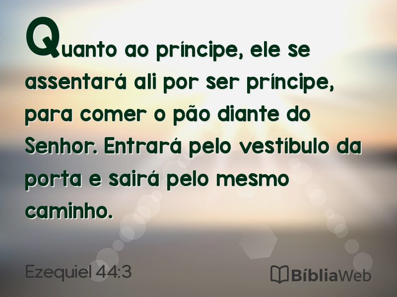 Ezequiel 44:3 em imagem para compartilhar