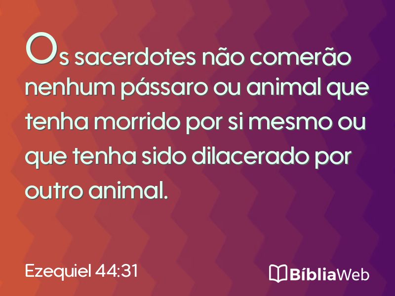 Ezequiel 44:31 em imagem para compartilhar
