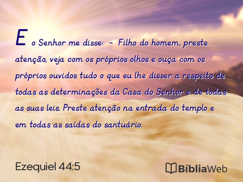 Ezequiel 44:5 em imagem para compartilhar