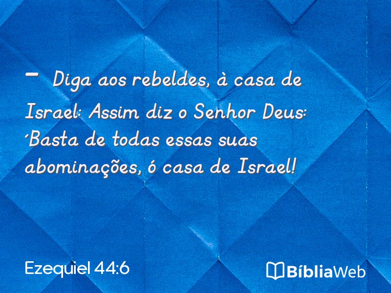 Ezequiel 44:6 em imagem para compartilhar