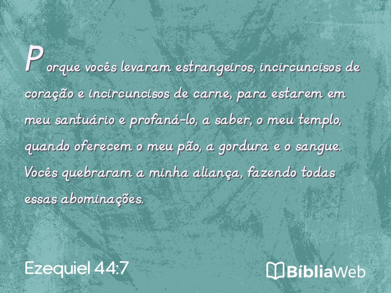 Ezequiel 44:7 em imagem para compartilhar