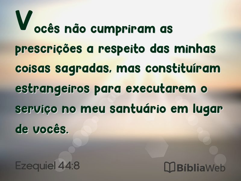 Ezequiel 44:8 em imagem para compartilhar