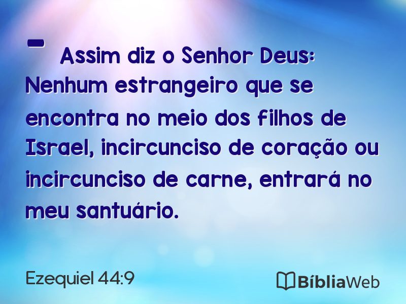 Ezequiel 44:9 em imagem para compartilhar