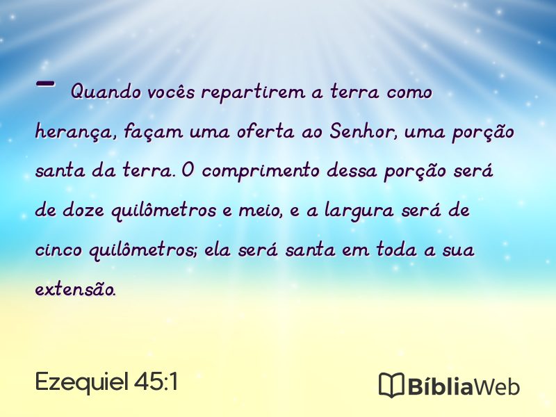 Ezequiel 45:1 em imagem para compartilhar