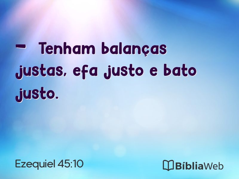 Ezequiel 45:10 em imagem para compartilhar