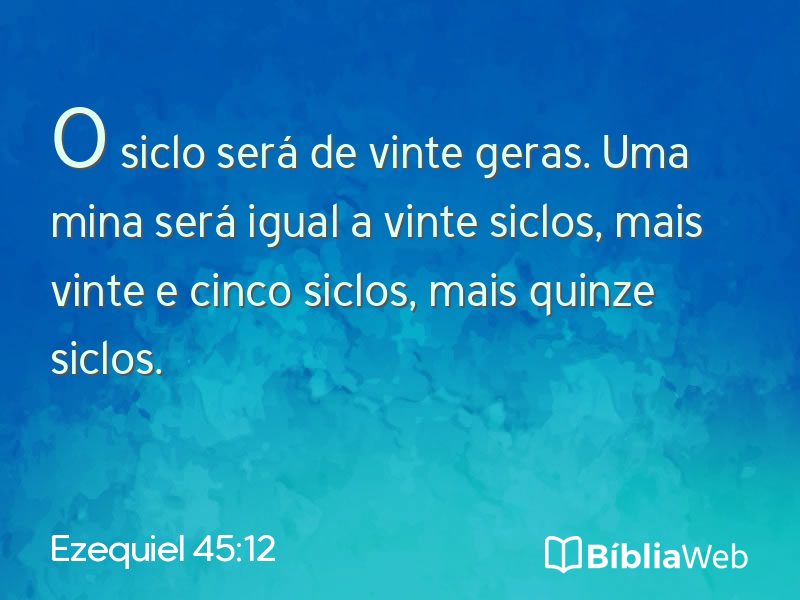 Ezequiel 45:12 em imagem para compartilhar