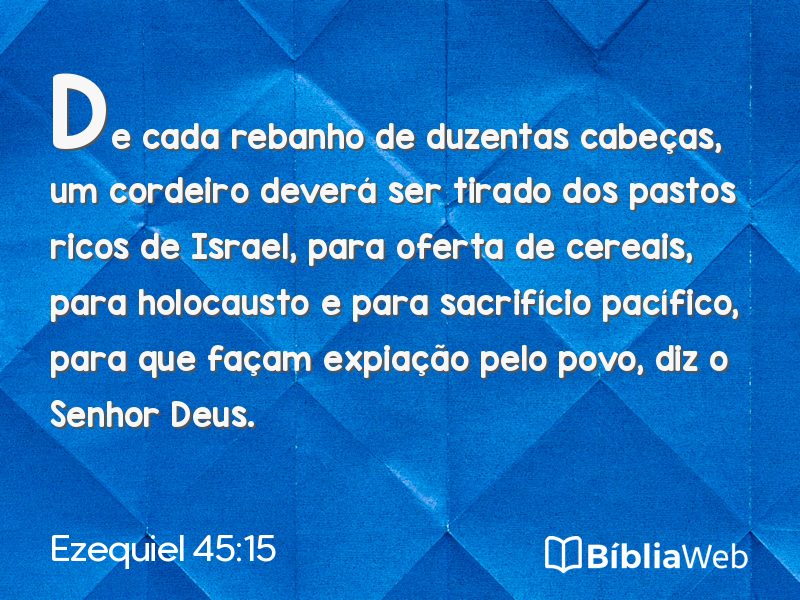 Ezequiel 45:15 em imagem para compartilhar
