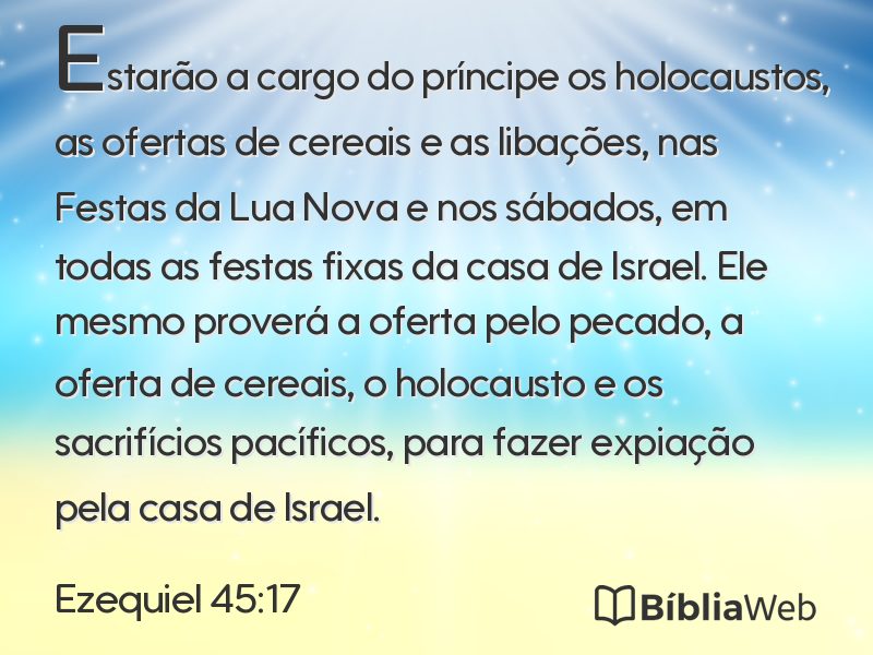 Ezequiel 45:17 em imagem para compartilhar