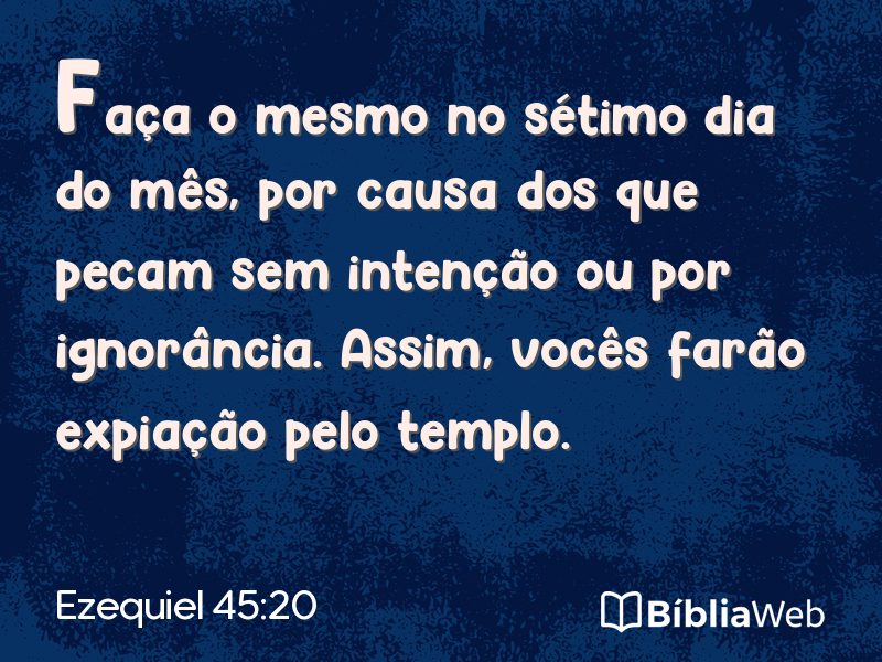 Ezequiel 45:20 em imagem para compartilhar