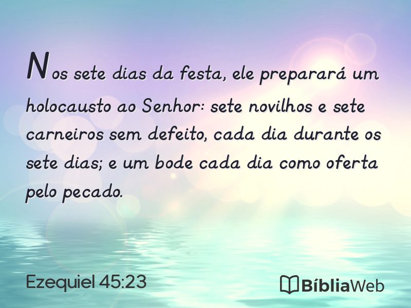 Ezequiel 45:23 em imagem para compartilhar