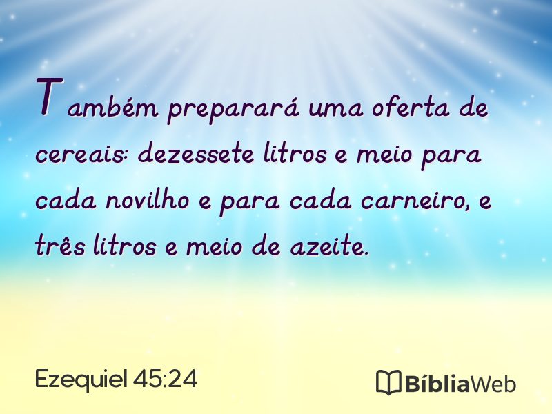 Ezequiel 45:24 em imagem para compartilhar