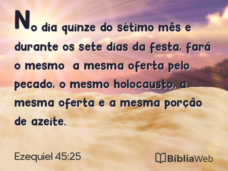 Ezequiel 45:25 em imagem para compartilhar