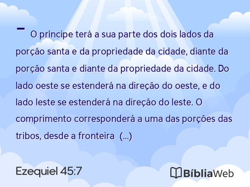 Ezequiel 45:7 em imagem para compartilhar