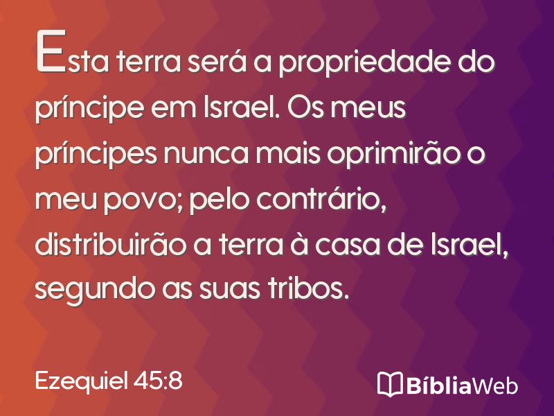 Ezequiel 45:8 em imagem para compartilhar