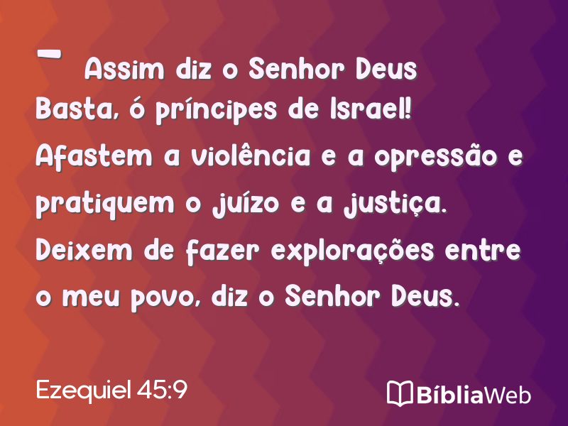 Ezequiel 45:9 em imagem para compartilhar