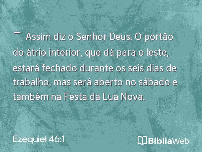 Ezequiel 46:1 em imagem para compartilhar