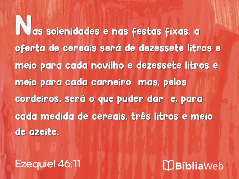 Ezequiel 46:11 em imagem para compartilhar