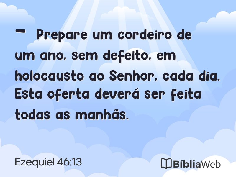 Ezequiel 46:13 em imagem para compartilhar