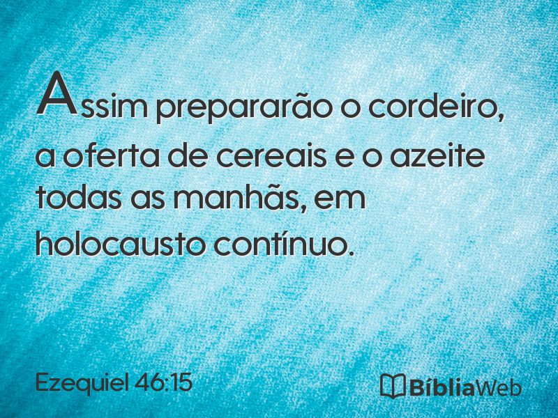 Ezequiel 46:15 em imagem para compartilhar