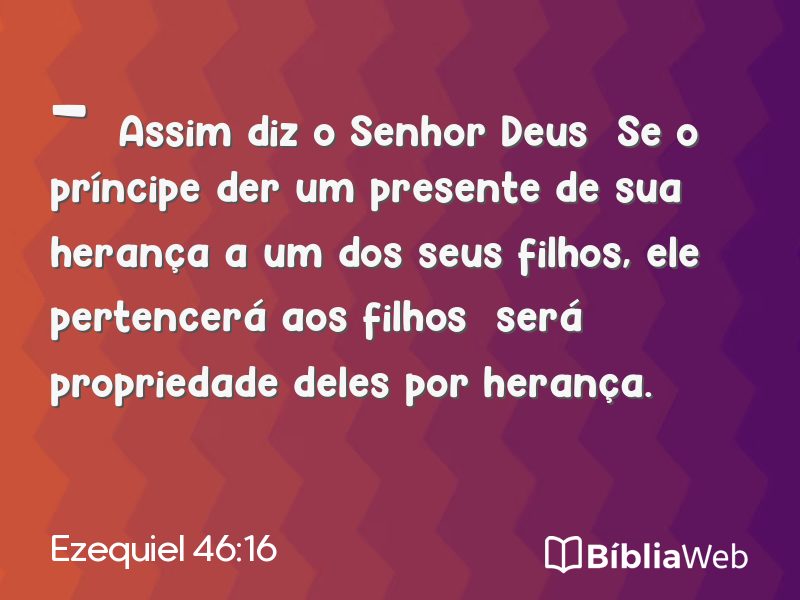 Ezequiel 46:16 em imagem para compartilhar