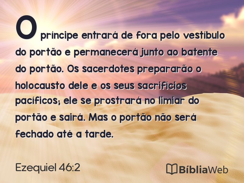 Ezequiel 46:2 em imagem para compartilhar