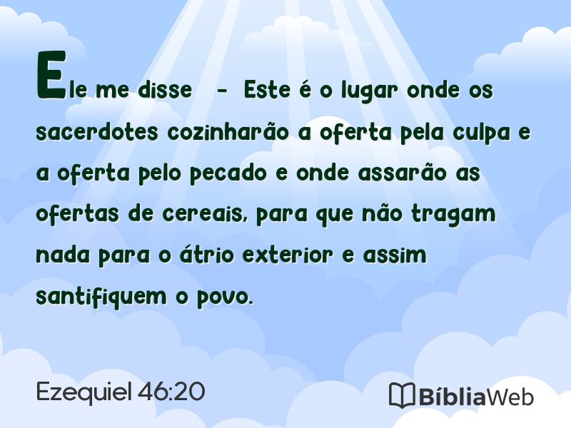 Ezequiel 46:20 em imagem para compartilhar