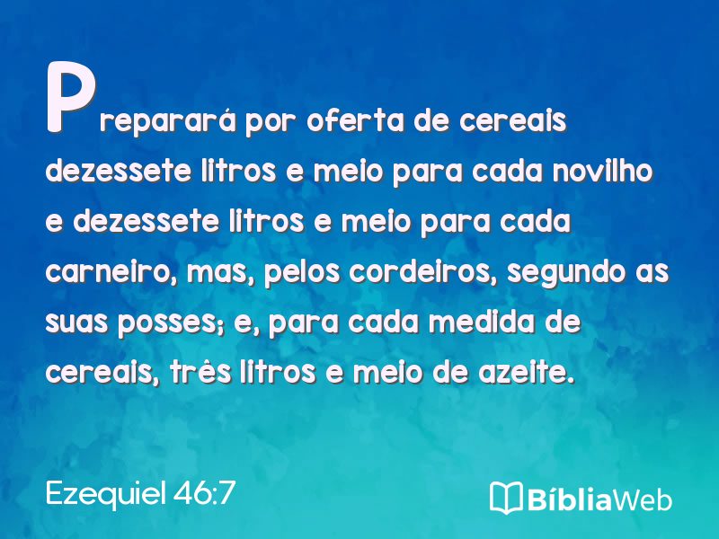 Ezequiel 46:7 em imagem para compartilhar