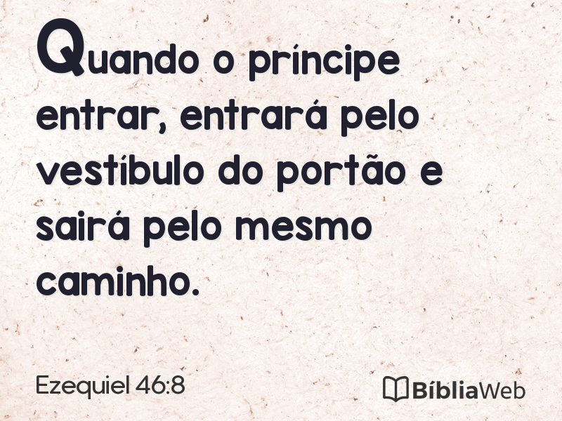 Ezequiel 46:8 em imagem para compartilhar