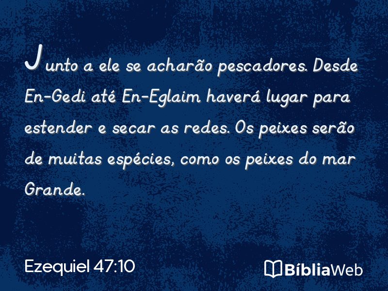 Ezequiel 47:10 em imagem para compartilhar