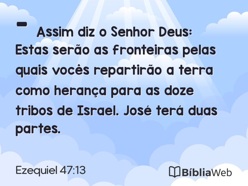 Ezequiel 47:13 em imagem para compartilhar