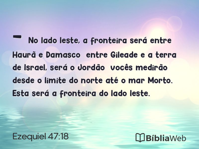 Ezequiel 47:18 em imagem para compartilhar
