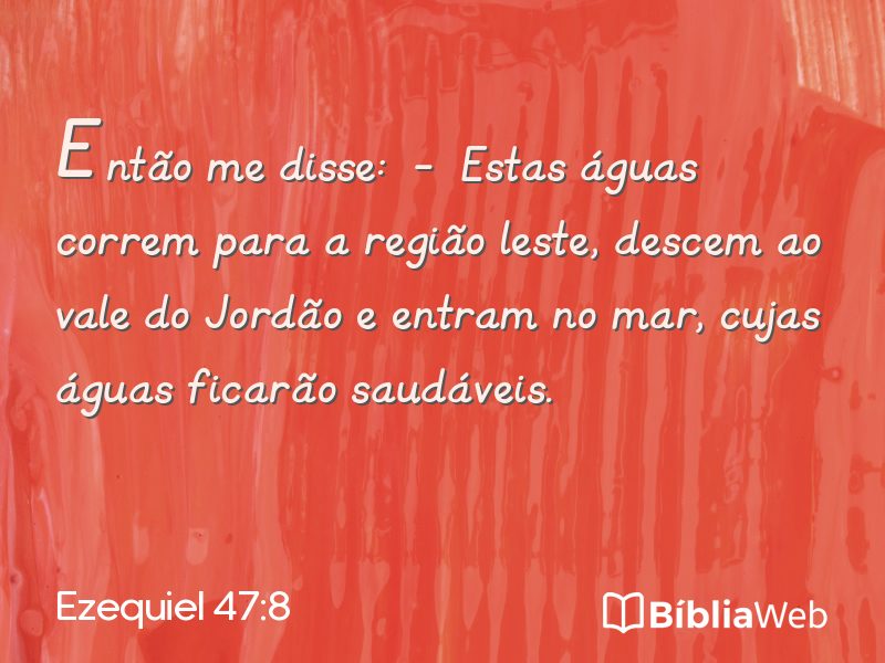 Ezequiel 47:8 em imagem para compartilhar