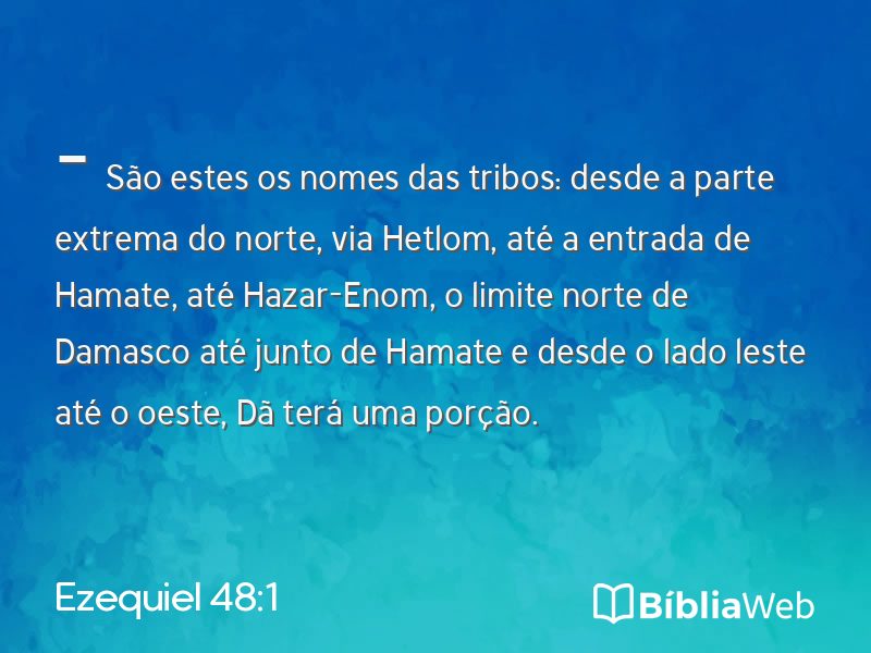 Ezequiel 48:1 em imagem para compartilhar