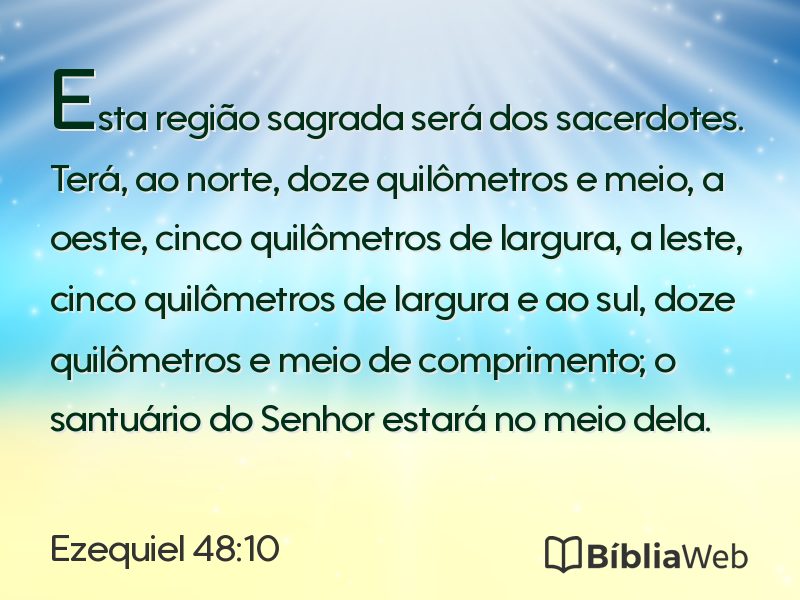 Ezequiel 48:10 em imagem para compartilhar