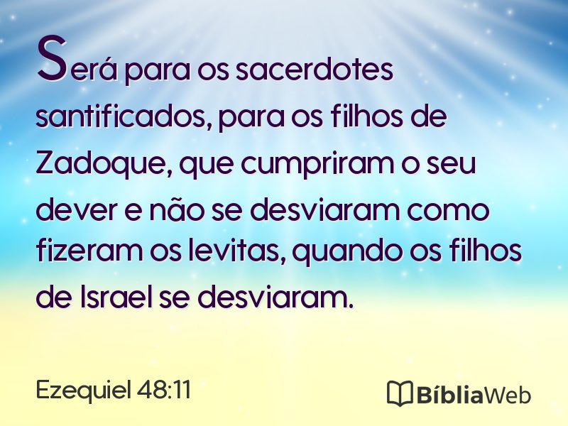 Ezequiel 48:11 em imagem para compartilhar