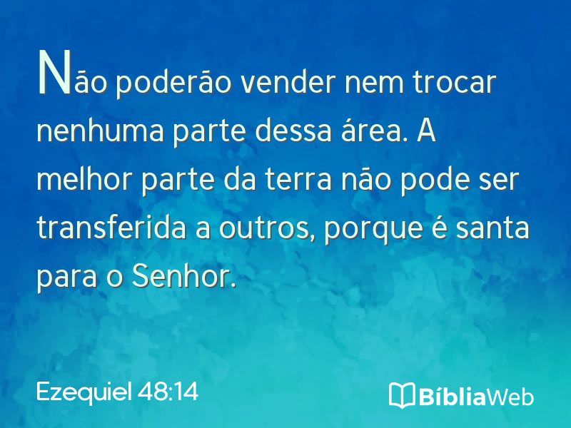 Ezequiel 48:14 em imagem para compartilhar