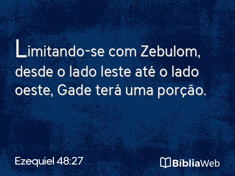 Ezequiel 48:27 em imagem para compartilhar