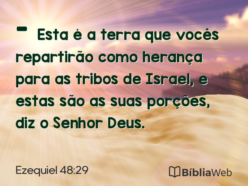Ezequiel 48:29 em imagem para compartilhar
