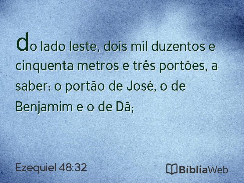 Ezequiel 48:32 em imagem para compartilhar