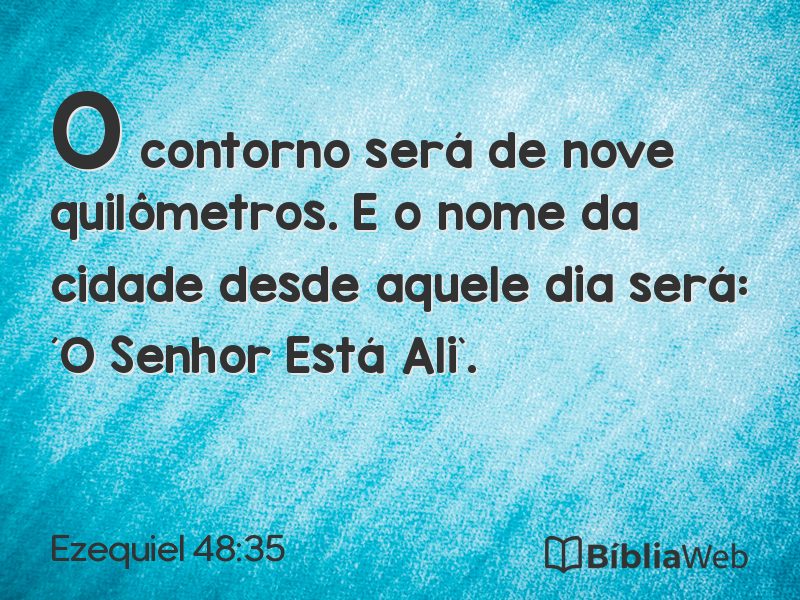 Ezequiel 48:35 em imagem para compartilhar
