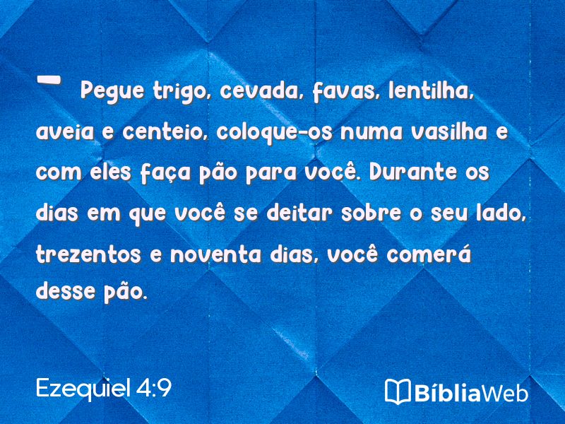 Ezequiel 4:9 em imagem para compartilhar